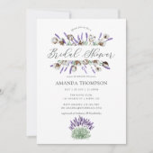 Waterverf katoenlavender Land Vrijgezellenfeest Kaart (Voorkant)