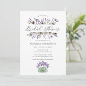 Waterverf katoenlavender Land Vrijgezellenfeest Kaart (Staand voorkant)