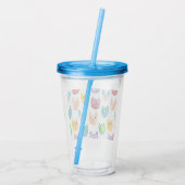 Waterverf katten en vrienden acryl drinkbeker (Achterkant)