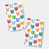 Waterverf katten en vrienden badge (Voor- en achterkant)