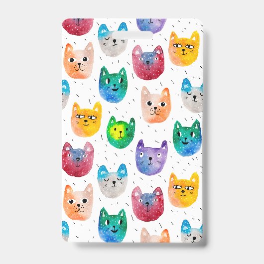 Waterverf katten en vrienden badge (Voorzijde)