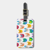 Waterverf katten en vrienden bagagelabel (Voorkant verticaal)