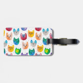 Waterverf katten en vrienden bagagelabel (Achterkant horizontaal)