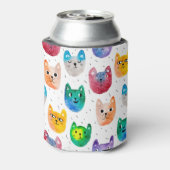Waterverf katten en vrienden blikjeskoeler (Blikje Achterkant)