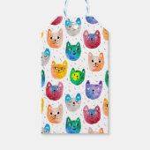 Waterverf katten en vrienden cadeaulabel (Voorkant)