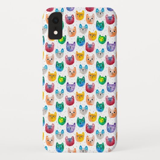 Waterverf katten en vrienden Case-Mate iPhone case (Achterkant)