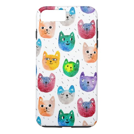 Waterverf katten en vrienden Case-Mate iPhone case (Achterkant)