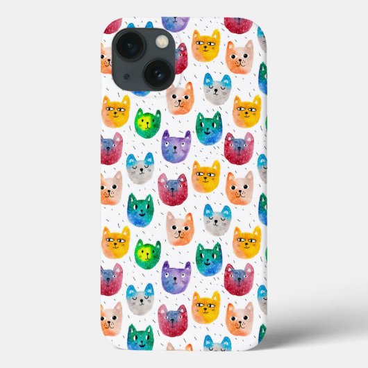 Waterverf katten en vrienden Case-Mate iPhone case (Achterkant)