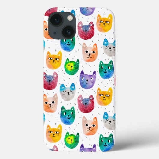 Waterverf katten en vrienden Case-Mate iPhone case (Achterkant)