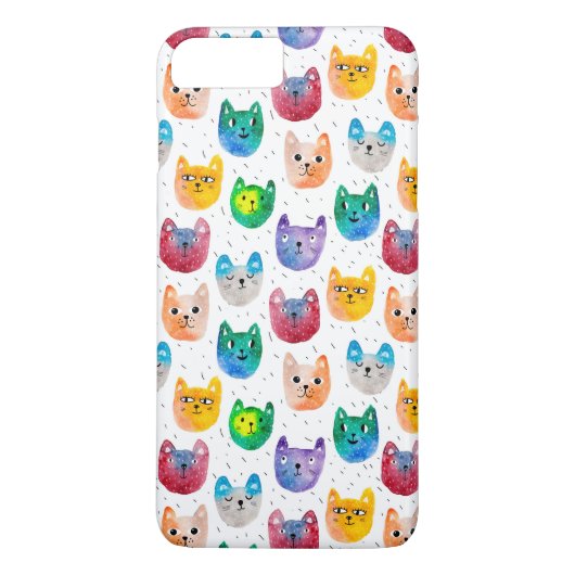Waterverf katten en vrienden Case-Mate iPhone case (Achterkant)