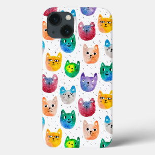 Waterverf katten en vrienden Case-Mate iPhone case