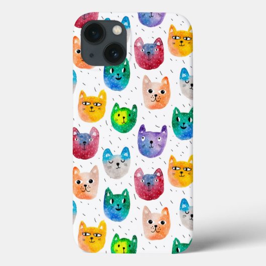 Waterverf katten en vrienden Case-Mate iPhone case (Achterkant)