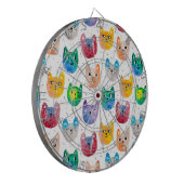 Waterverf katten en vrienden dartbord (Voorkant Links)