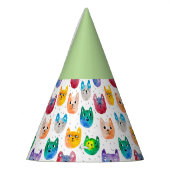 Waterverf katten en vrienden feesthoedjes (Links)