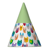 Waterverf katten en vrienden feesthoedjes (Rechts)