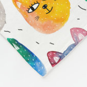 Waterverf katten en vrienden fleece deken (Hoek)