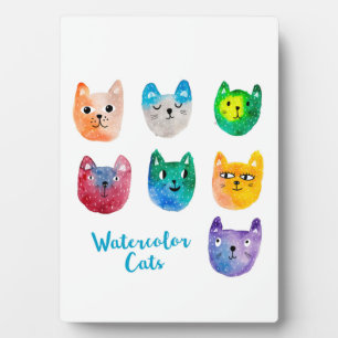Waterverf katten en vrienden fotoplaat