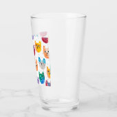 Waterverf katten en vrienden glas (Links)