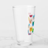 Waterverf katten en vrienden glas (Rechts)