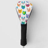 Waterverf katten en vrienden golfheadcover (Voorkant)