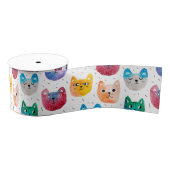 Waterverf katten en vrienden grosgrain lint (Spoel)