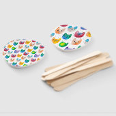 Waterverf katten en vrienden handwaaier (Niet-gemonteerd)