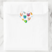 Waterverf katten en vrienden hart sticker (Tas)