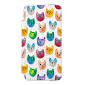 Waterverf katten en vrienden incipio iPhone portemonnee hoesje (Voorkant Agenda)