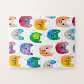 Waterverf katten en vrienden legpuzzel (Horizontaal)