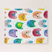 Waterverf katten en vrienden legpuzzel (Horizontaal)