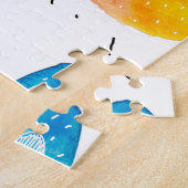 Waterverf katten en vrienden legpuzzel (Zijkant)