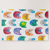 Waterverf katten en vrienden legpuzzel (Horizontaal)