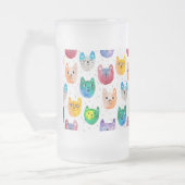 Waterverf katten en vrienden matglas bierpul (Links)