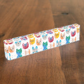 Waterverf katten en vrienden naambordje (Zijkant)