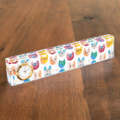 Waterverf katten en vrienden naambordje (Zijkant)