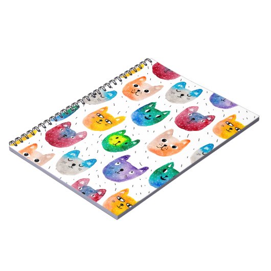 Waterverf katten en vrienden notitieboek (Linkerzijde)