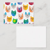 Waterverf katten en vrienden plaatskaartje (Voorkant / Achterkant)
