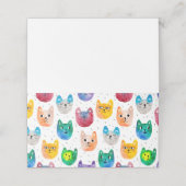 Waterverf katten en vrienden plaatskaartje (Buitenkant ongevouwen)