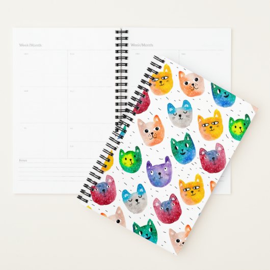 Waterverf katten en vrienden planner (Display)