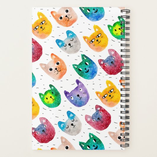 Waterverf katten en vrienden planner (Achterkant)