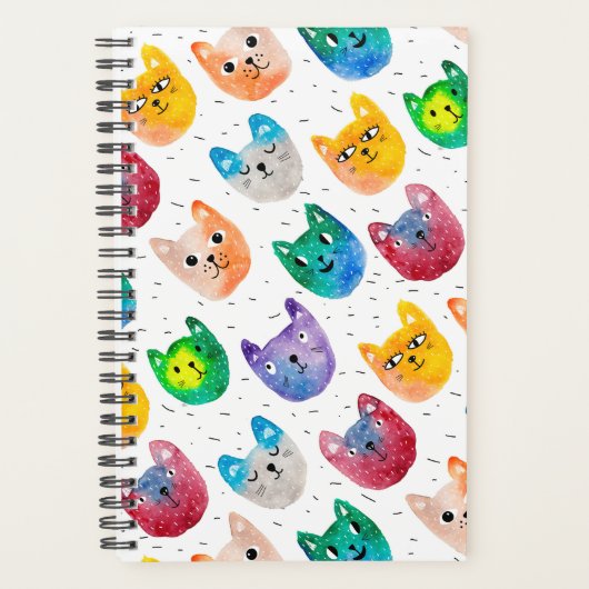 Waterverf katten en vrienden planner (Voorkant)