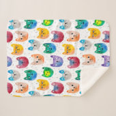 Waterverf katten en vrienden sherpa deken (Voorkant (horizontaal))