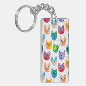Waterverf katten en vrienden sleutelhanger (Voorkant Links)