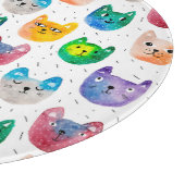 Waterverf katten en vrienden snijplank (Hoek)