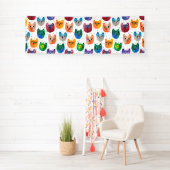 Waterverf katten en vrienden spandoek (Insitu)