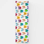 Waterverf katten en vrienden spandoek (Verticaal)