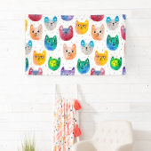Waterverf katten en vrienden spandoek (Insitu)