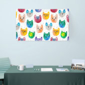 Waterverf katten en vrienden spandoek (Beurs)