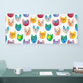 Waterverf katten en vrienden spandoek (Beurs)