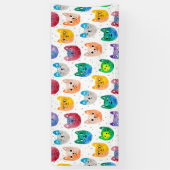 Waterverf katten en vrienden spandoek (Verticaal)